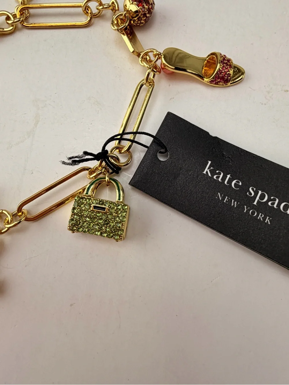 NWOT Kate Spade Gold Sweet Treasures Charm Bracelet